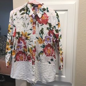 Beautiful Avec floral button down shirt
